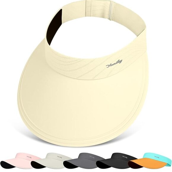 Sun Visor for Women Wide Brim Summer UPF50+ UV Protection Seamless Sun Hats
